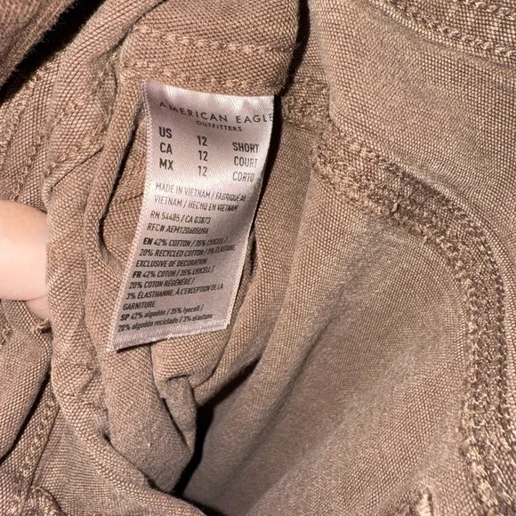 American Eagle Brown Wide Leg Petite Jeans - Picture 5 of 5